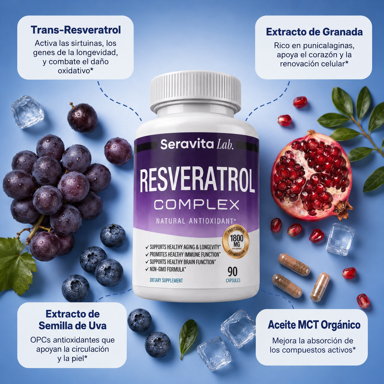 Seravita Lab - Complejo de Resveratrol