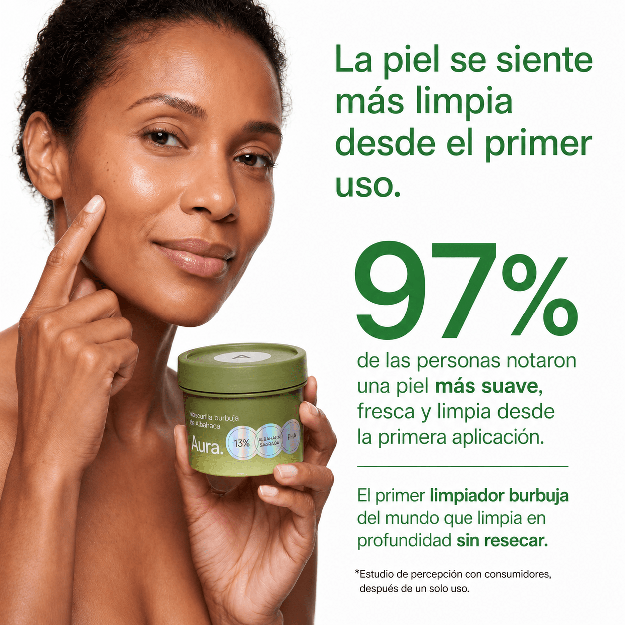 Aura™ - Mascarilla Burbuja de Albahaca Sagrada - Online Store