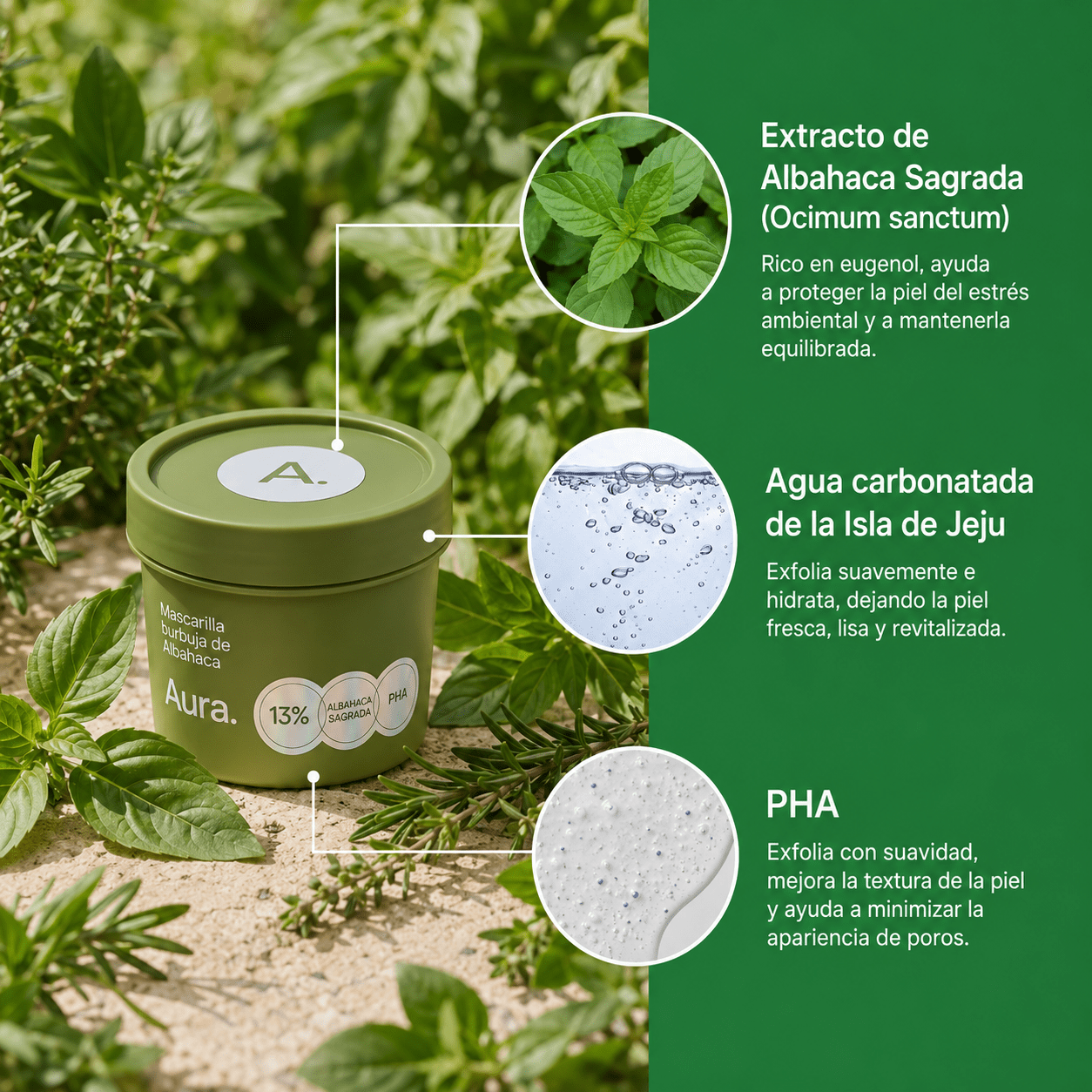 Aura™ - Mascarilla Burbuja de Albahaca Sagrada - Online Store